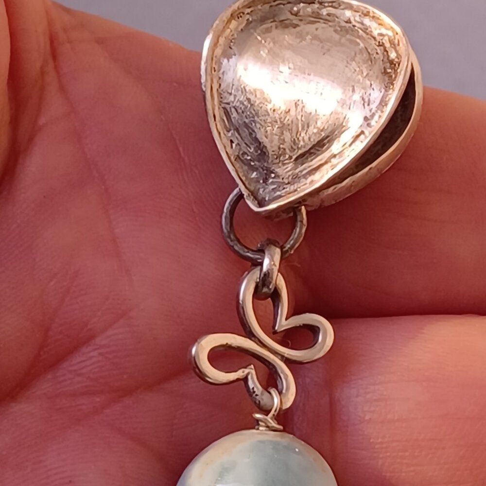 Larimar and sterling silver 925 pendant